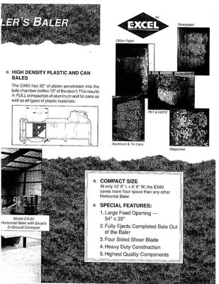 Excel EX-60 Closed-Door Baler