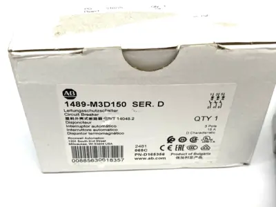 USED ALLEN-BRADLEY SER. D CIRCUIT BREAKER 3-POLE 15A