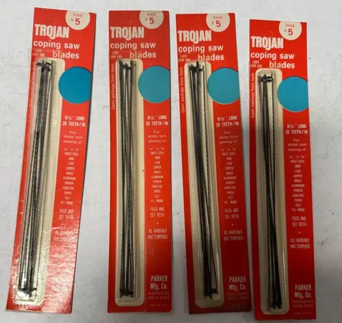 Lot of 20 Trojan Coping Saw Blades 4 Packs of 5 New Sealed 6-1/2" Long