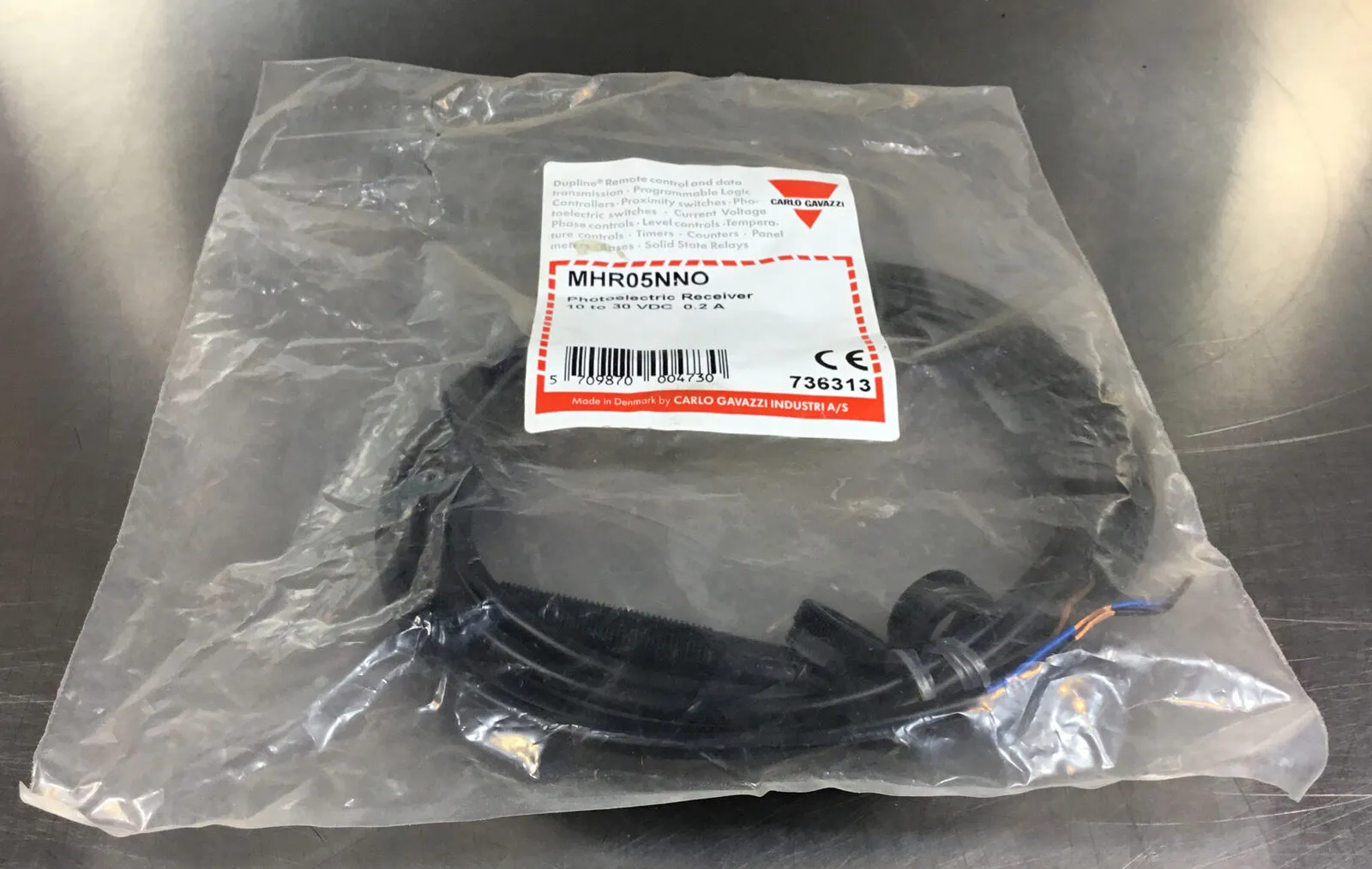 CARLO GAVAZZI MHR05NNO Photoelectric Receiver, 10-30VDC 0.2A 5E-2/1