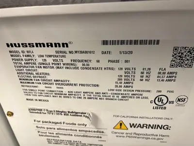 12-0054 Hussmann Run of 18 RFL Hybrid Freezer Doors