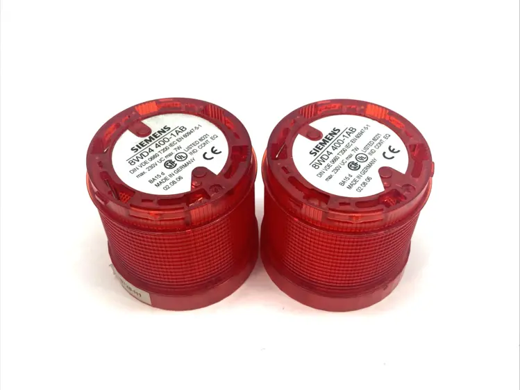 Used Siemens Red Signal Stack Light 230V 7W LOT OF 2 Light Source Equipment Michigan US | Maverick Industrial Sales #1395955