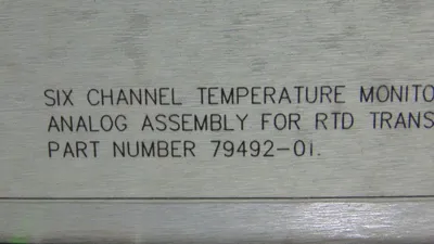 Bently Nevada 6 Channel Temperature Monitor 79492-01 Used