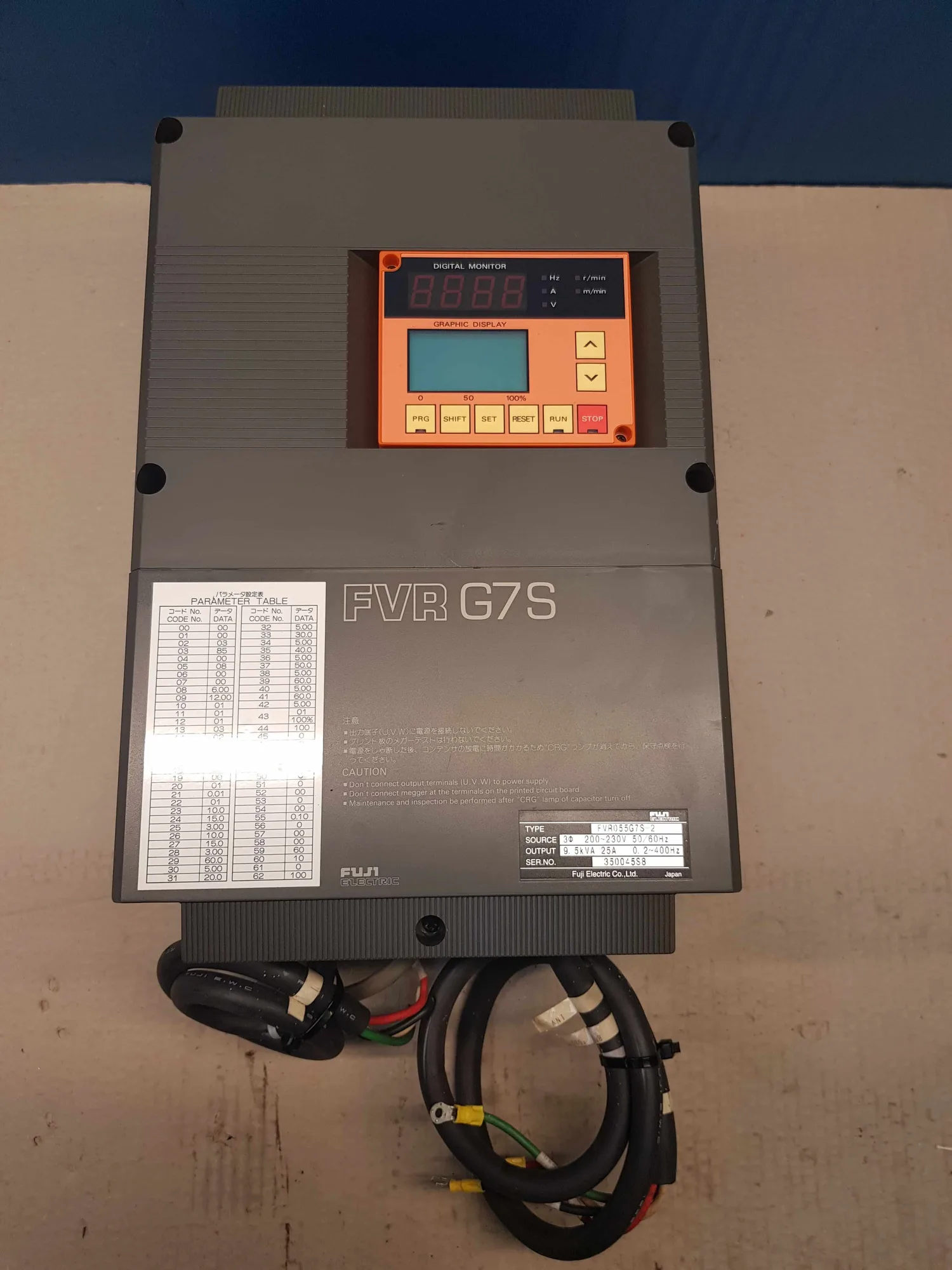 (REF 298) FUJI ELECTRIC INVERTER DRIVE FVR F7S