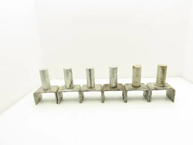3.75" Tabletop Bottle Conveyor Leg Stand Mounting Bracket Aluminum Pipe Lot of 6