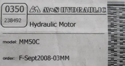 NEW M+S HYDRAULIC MM50C HYDRAULIC MOTOR