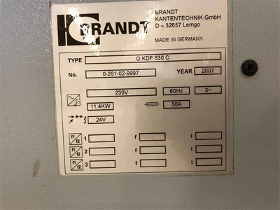 Used 2007 BRANDT KDF-530-C Edge Banders Washington US | MachineryMax #1336304