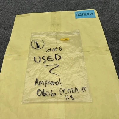 Used Amphenol 0606 PC02A-18-11S Electrical Fittings California US | Davliegogo LLC #1707821