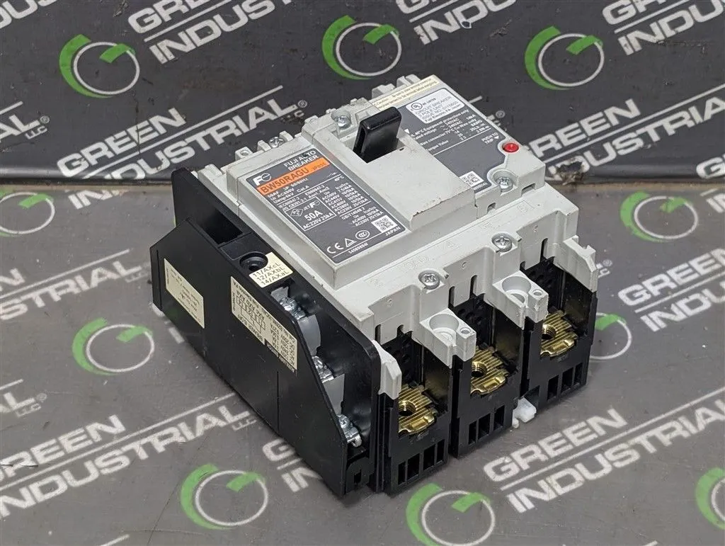 Fuji Electric BW50RAGU-3P050 Auto Breaker 50 Amps w/ Auxiliary Switch Used