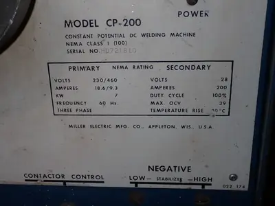 USED MILLER CP200