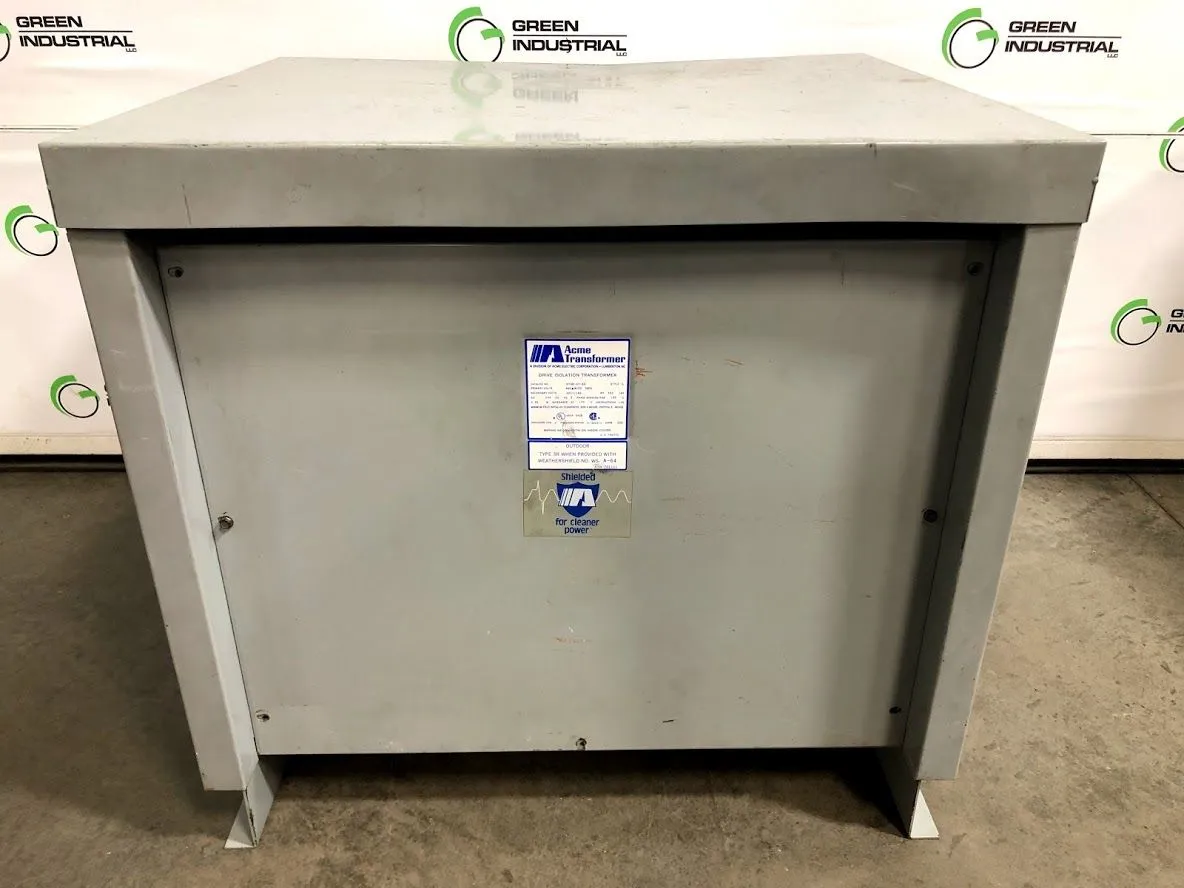 63 KVA Drive Isolation Transformer Dry Type 460 Delta 460Y/266 ACME DTGB-63-4S