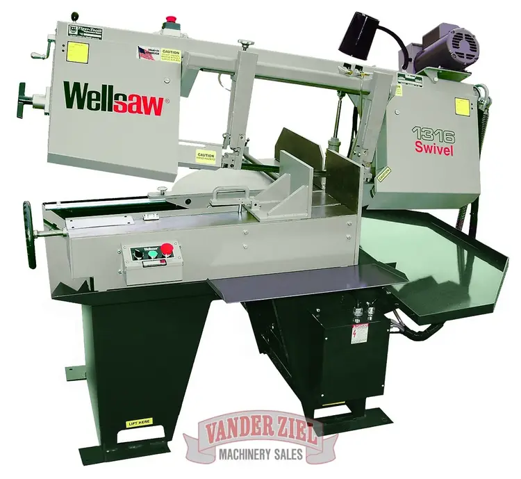 New | in-Stock WELLSAW 1316S Horizontal Band Saws Michigan US | Vander Ziel Machinery Sales #480359