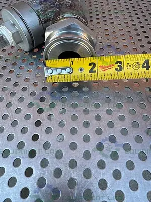 USED SPIRAX SARCO ANSI 600 A351 CF3M STEEL STRAINER W/ 1" SANITARY TO QUICK CONNECT