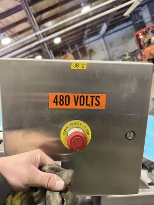 FOOD PROCESS AUTOMATION 48IN WIDE BELT INCLINE CONVEYOR WITH LOMA METAL DETECTOR