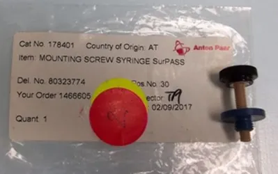 QTY. 1. ANTON PAAR MOUNTING SCREW SYRINGE SURPASS,...