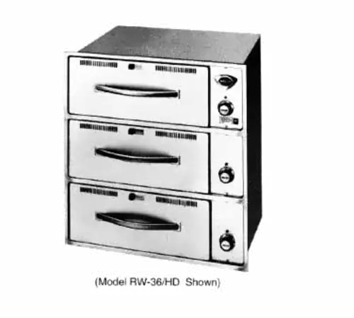 Wells RW-36HD 29.5"W Built In Warming Drawer W/ (3) 21.5" Compartments, 208-240v/1ph