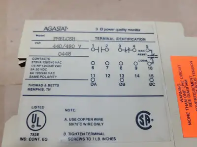 Used AGASTAT PMBLCSH Misc Electrical & Power Parts British Columbia CA | Lenmark #1439339