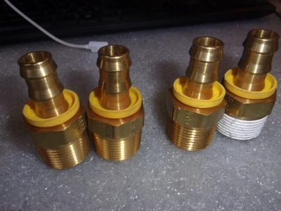 Lot of 9  Mix  Hose brass  Adapters fittings