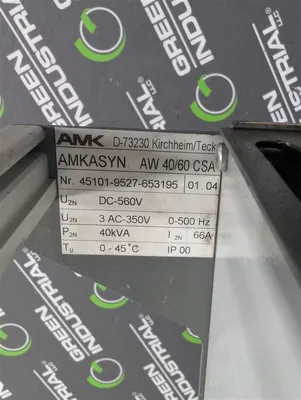 AMK AW 46/60 CSA Servo Drive Power Supply Module 45101-9527-653195 Used