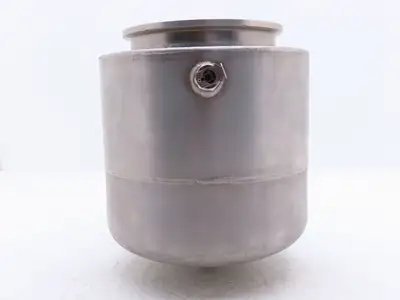 6"x 2" Tri-Clamp Sanitary Double Wall Bowl w/Hose Ports Drain 304 Stainless