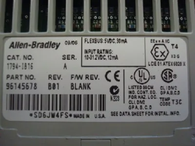 Allen Bradley 1794-IB16/A Flex I/O 24VDC Input B01 Used