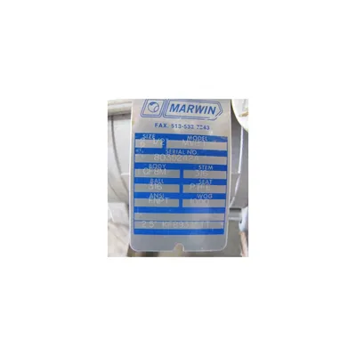 2 1/2" MARWIN STAINLESS STEEL BALL VALVE - Model MV 89
