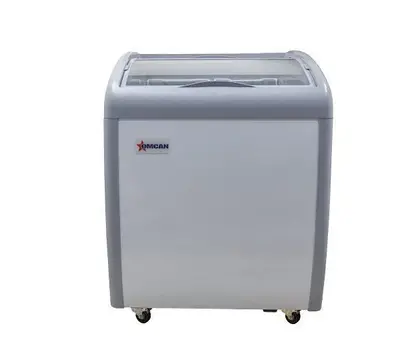 26″ Ice Cream Display Chest Freezer with Curved Glass Top, 5.6 cu.ft. Capacity – 110 V, 345 W