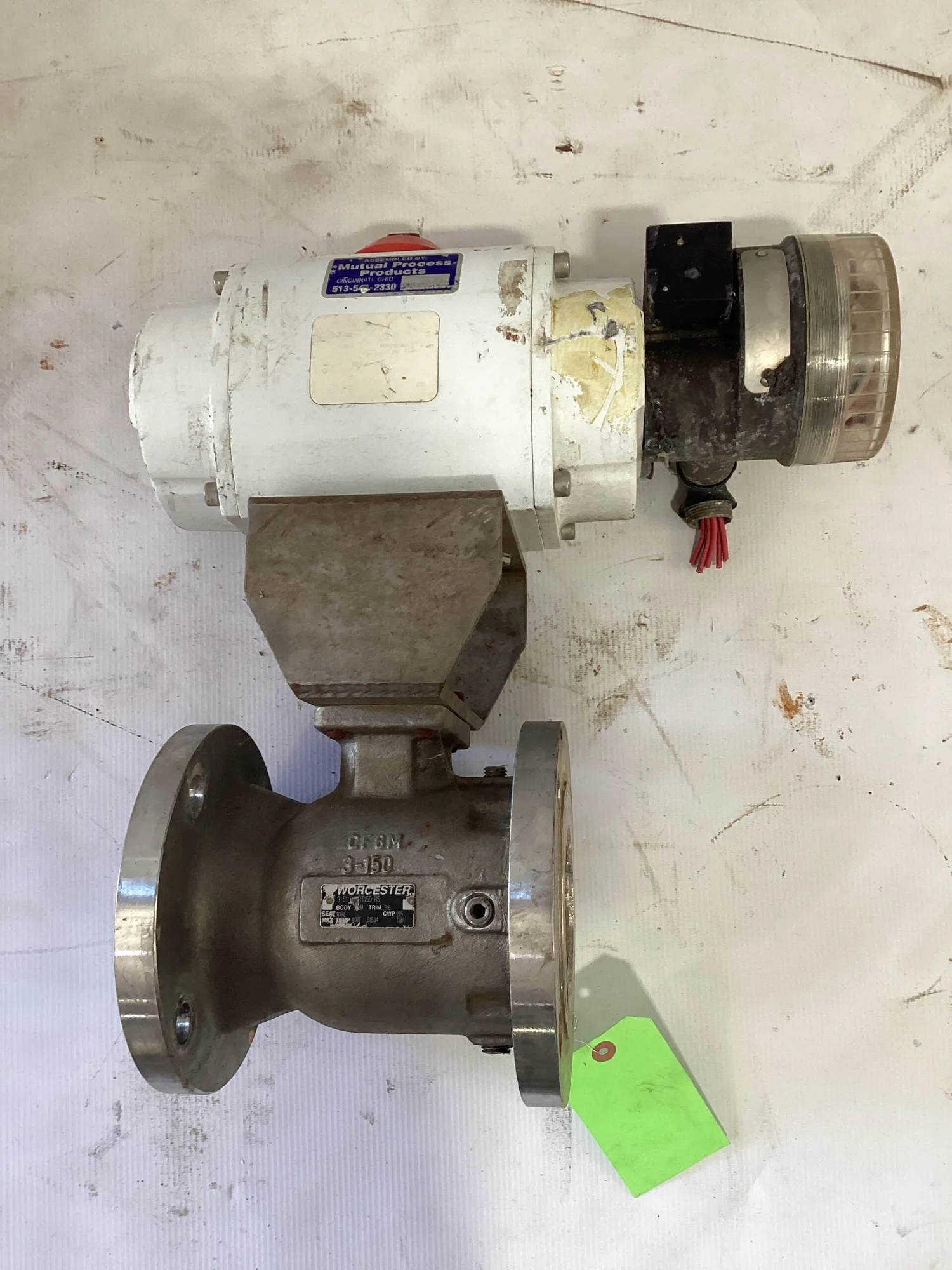Flowserve Worcester 3” Ball Valve 316 Stainless CF8M w/Actuator