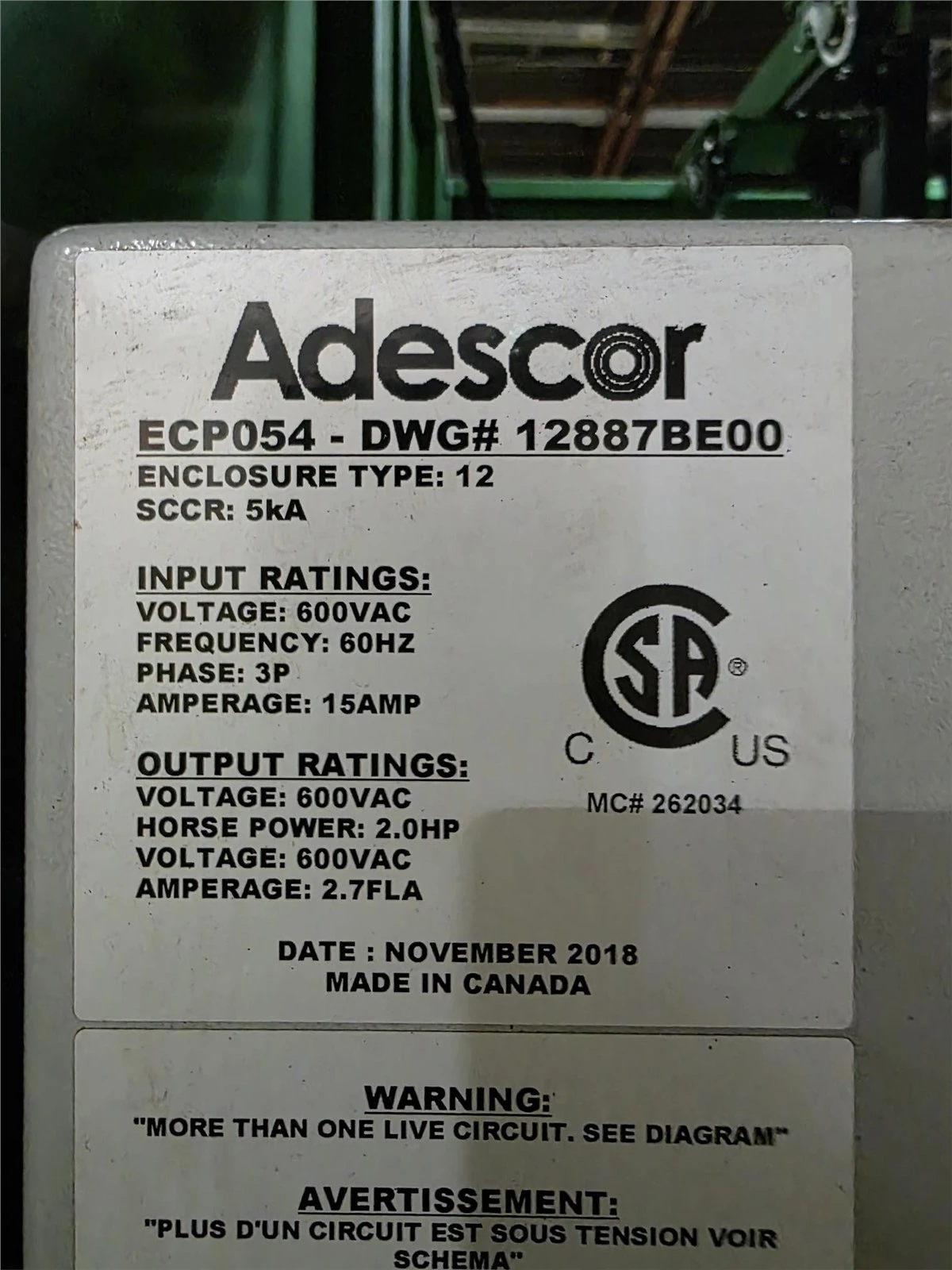 Adescor Pipe Coil Wrapper, Model ECP054, New in 2018