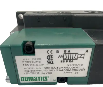 NEW NUMATICS 0082SA43AM000061 SOLENOID VALVE 24VDC