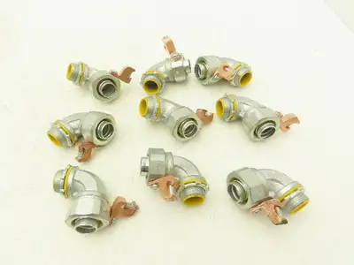 Crouse-Hinds LTB7590 90°  Male Liquid Tight Flex Conduit Box Connector Lot Of 9