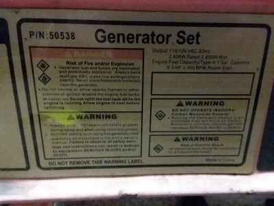2006 HONDA 2600 WATTS Diesel Engines | Rock Solid Tools (2)