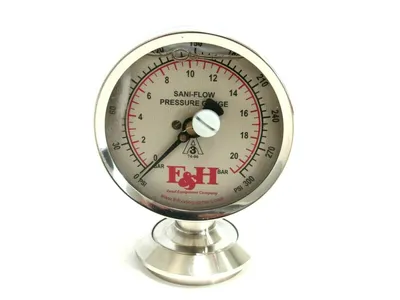 NEW CSE 3S-GB-2I-GF-BT-SS SANITARY PRESSURE GAUGE 3-1/2" 3SGB2IGFBTSS