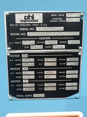 USED 1984 PHI PHI 100U1818S-2HH0-D-YS1-G PRESS