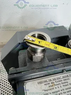 USED WELCH 1402 DUOSEAL BELT-DRIVEN ROTARY VANE VACUUM PUMP 115/230V