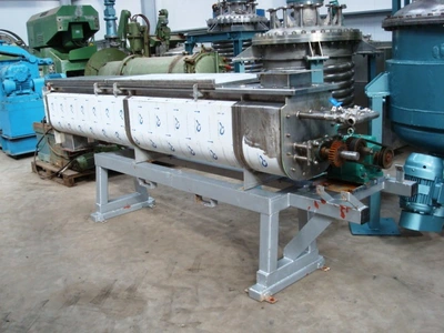 S/S Jktd Continuous Twin Screw Mixer Conveyor 3 Mt