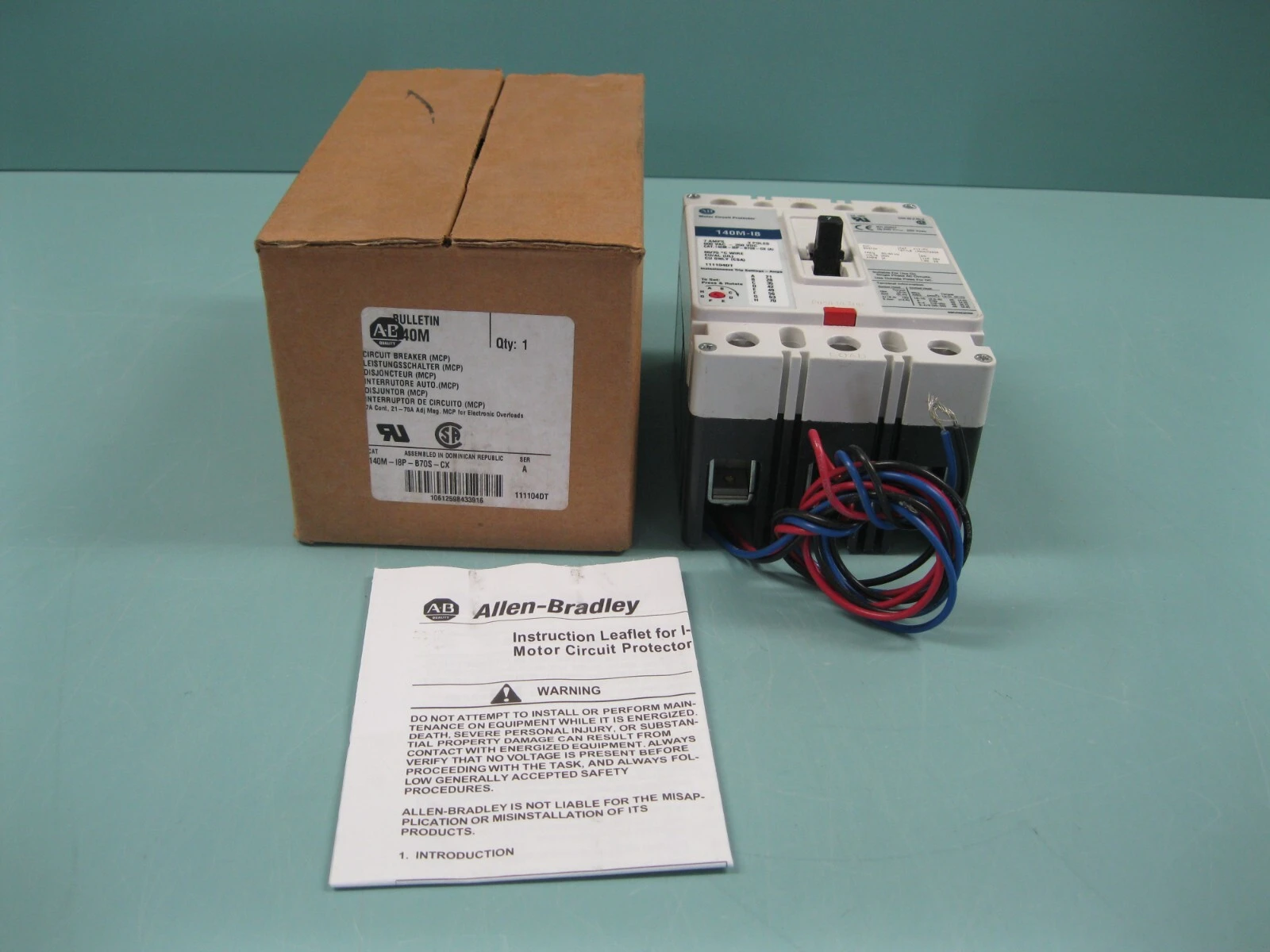 Allen-Bradley 140M-I8P-B70S-CX Ser A 3-Pole 7 Amp Circuit Breaker NEW A19