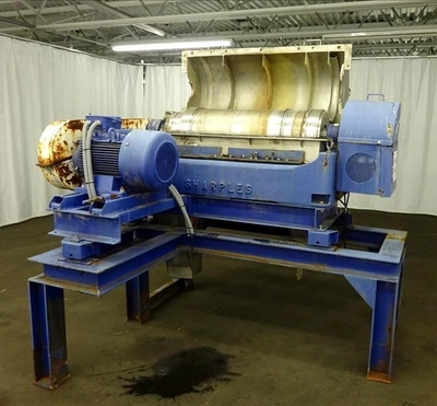 (2) Sharples P3400 Super-D-Canter centrifuges, 316SS.