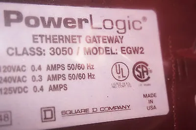 NEW SQUARE D 3050-EGW2 ETHERNET GATEWAY 3050EGW2