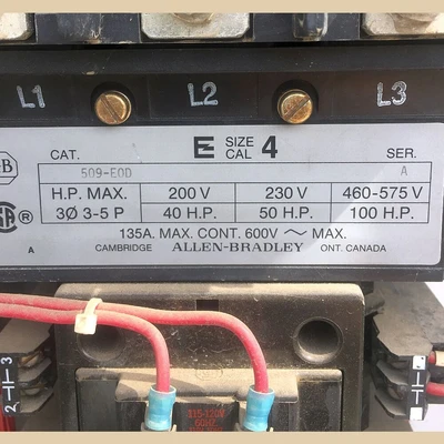 Allen Bradley 2100 Series 3 Section MCC Unit