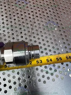 USED HUBER INSULATED CHILLER HOSE 53" W/ 1" FEMALE THREADED TO 1" QUICK DISCONNECT