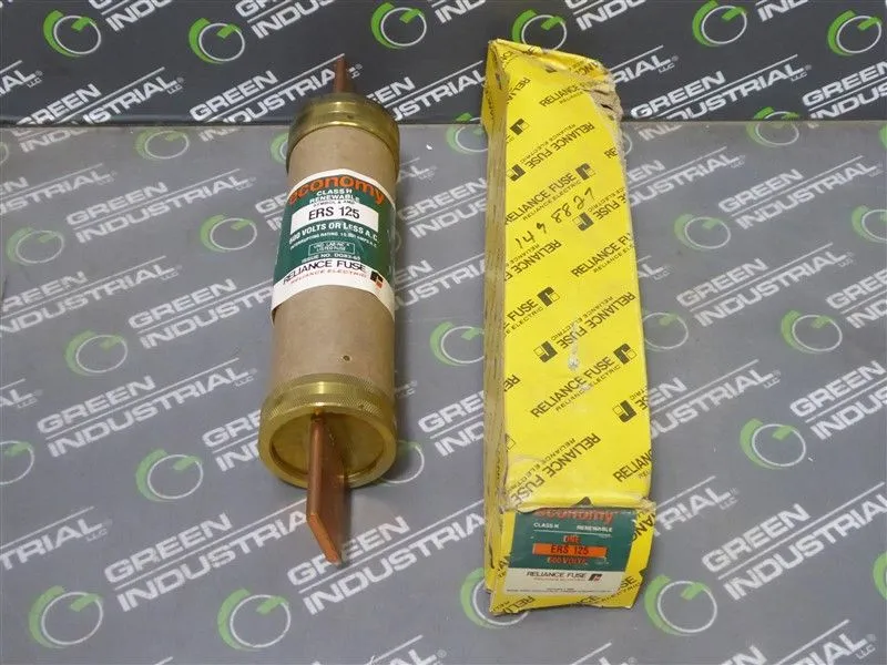 Reliance Electric ERS 125 Economy Renewable Fuse 125A 600V New NIB