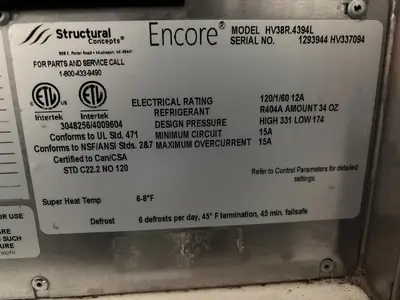 USED STRUCTURAL CONCEPTS HV38R