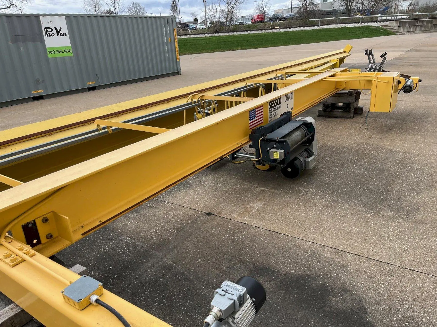 USED SIEVERT CRANE & HOIST 5-TON FREESTANDING OVERHEAD (TOP RUNNING) CRANE