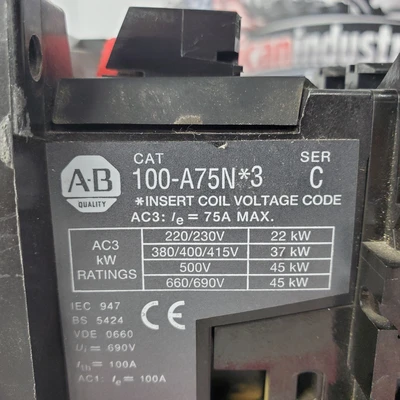 Allen-Bradley 100-A75N*3 Contactor Accessories | American Industrial Supply Co. (6)