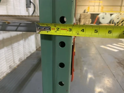12’ x 54” Pallet Racking Upright, Double Tear Drop