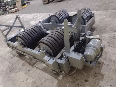 120 TON (240,000 LBS) RANSOME PANDJIRIS POWERED TANK TURNING ROLLS, POWER & IDLER: STOCK #23143