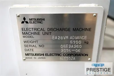 Used 2015 MITSUBISHI EA28VM ADVANCE Wire EDM New York US | Prestige Equipment #1511089