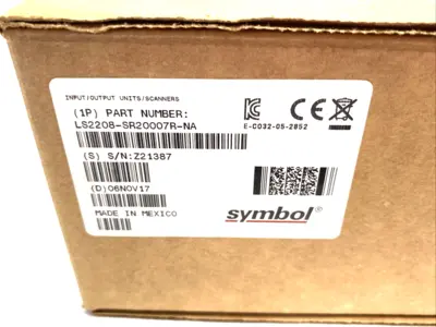 USED ZEBRA BARCODE SCANNER USB KIT, W/ STAND