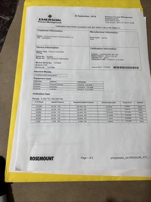 NEW Rosemount 3051CG5A22A1AM5Q4Q8S1